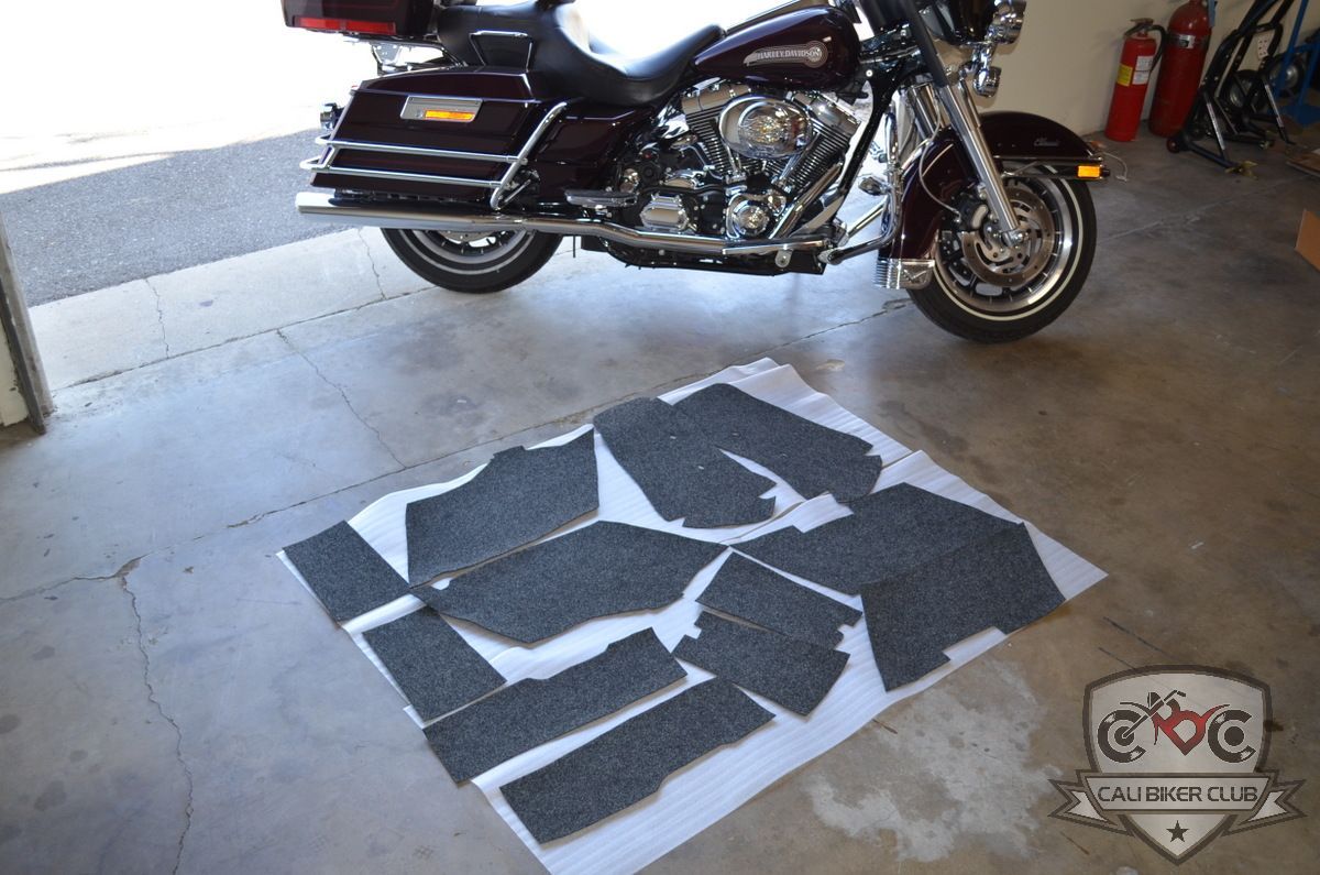 SADDLEBAG Carpet Liner Charcoal grey Gray FOR HD HarleyDavidson